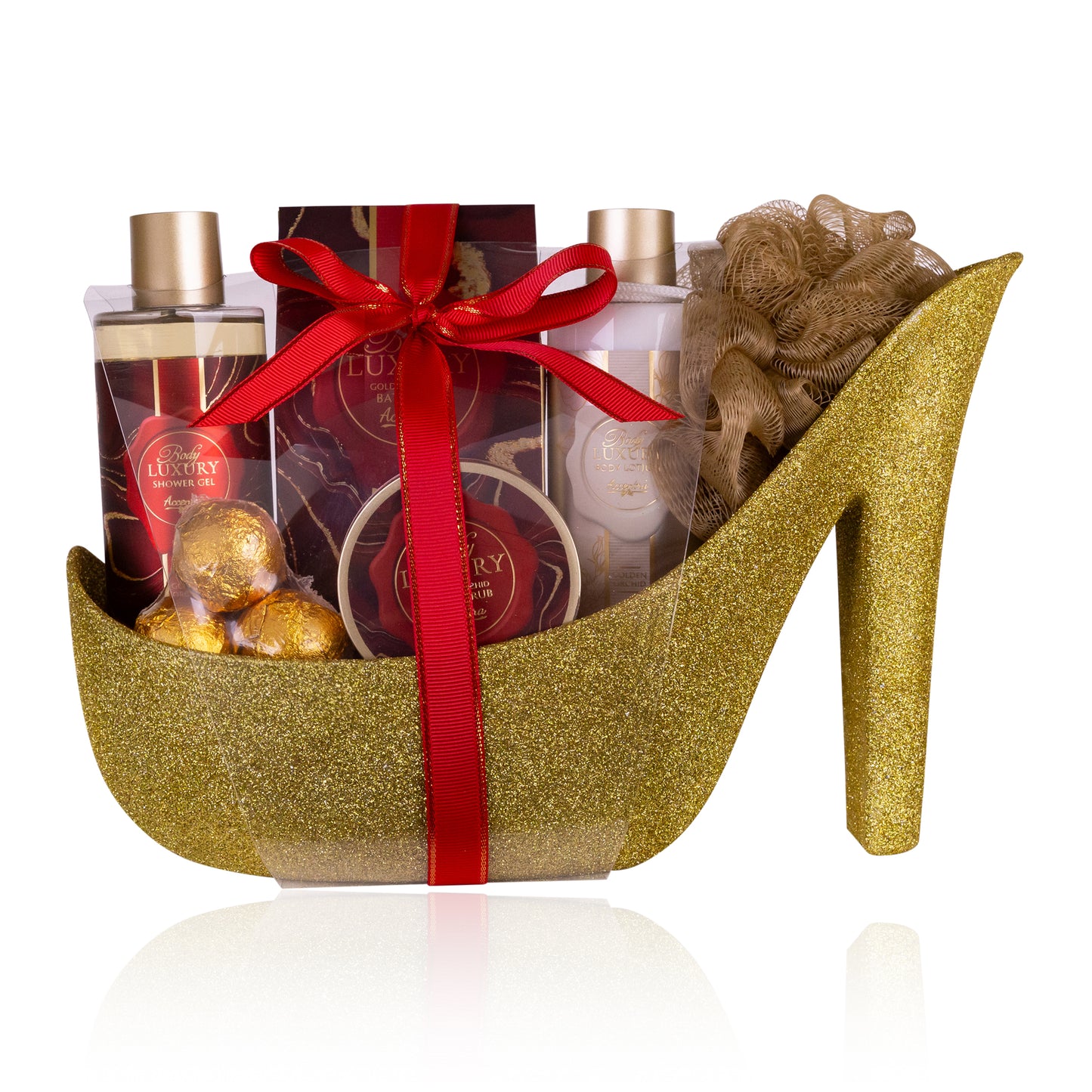Badeset BODY LUXURY in Glitterpumps