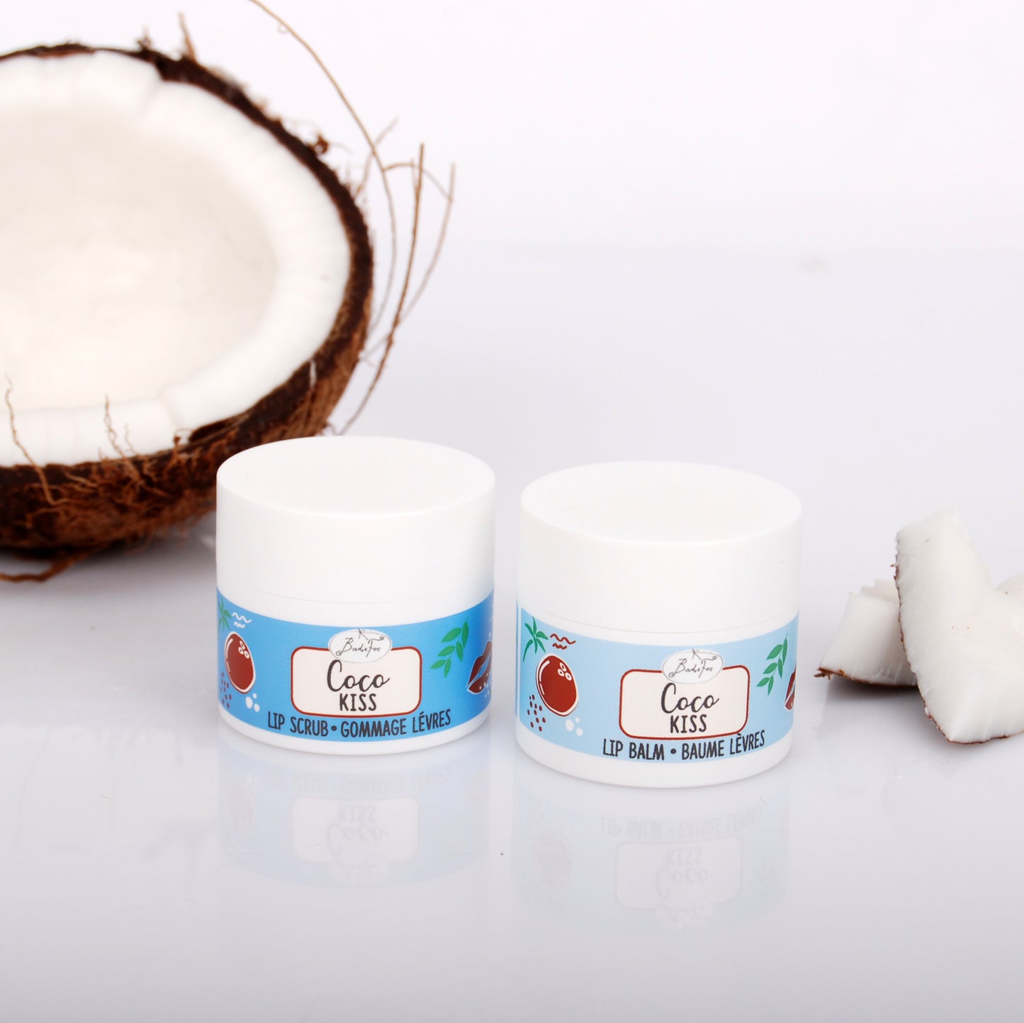 Lippenpflege Duo Coco Kiss – Peeling & Balsam mit Bienenwachs & Cocoduft, mikroplastikfrei