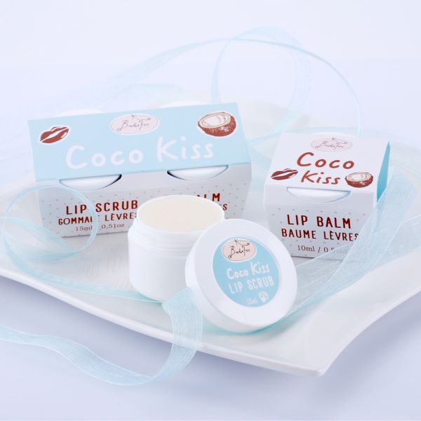 Lippenpflege Duo Coco Kiss – Peeling & Balsam mit Bienenwachs & Cocoduft, mikroplastikfrei