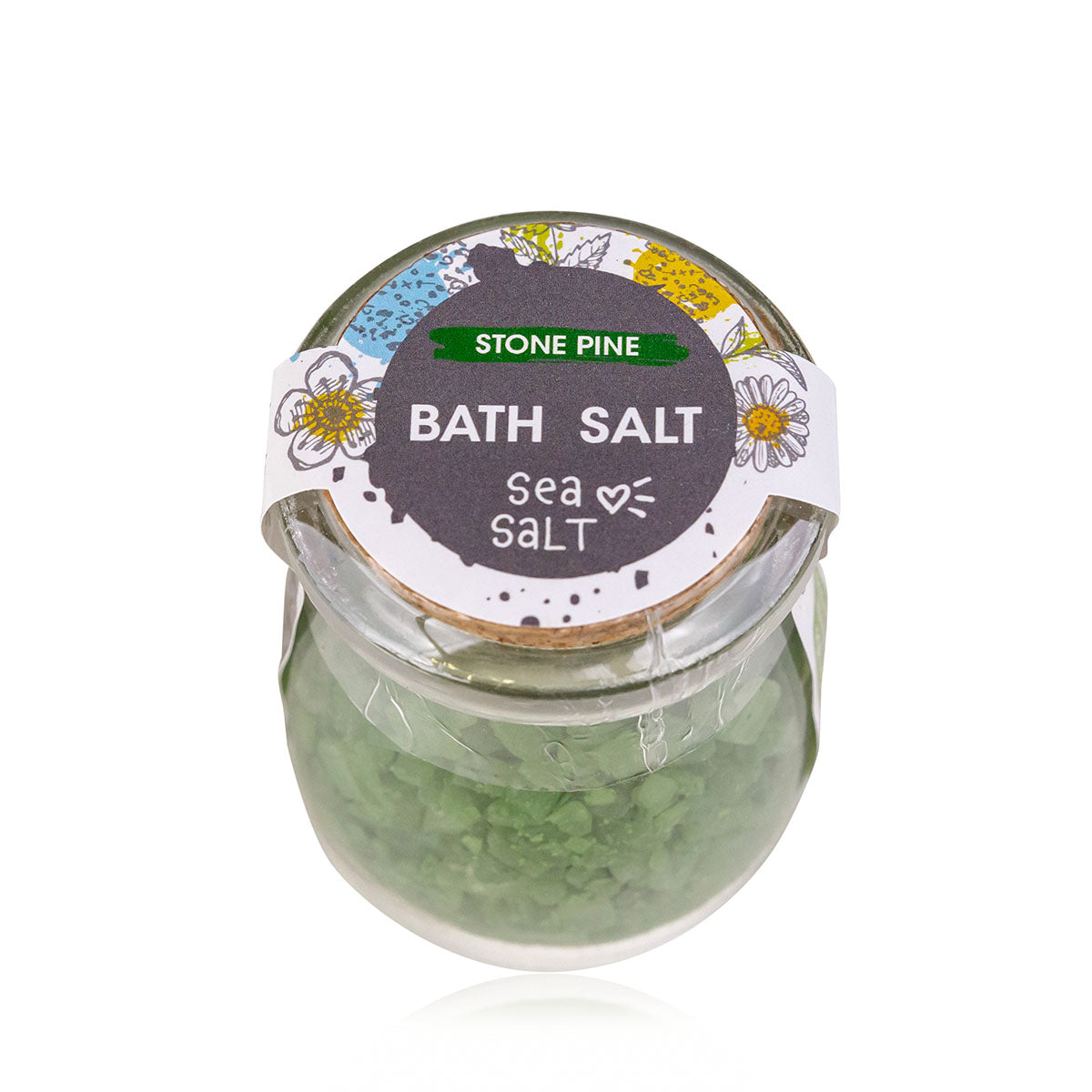 MY BATH Badesalz in Glas mit Korkverschluss, Zirbe Meersalz