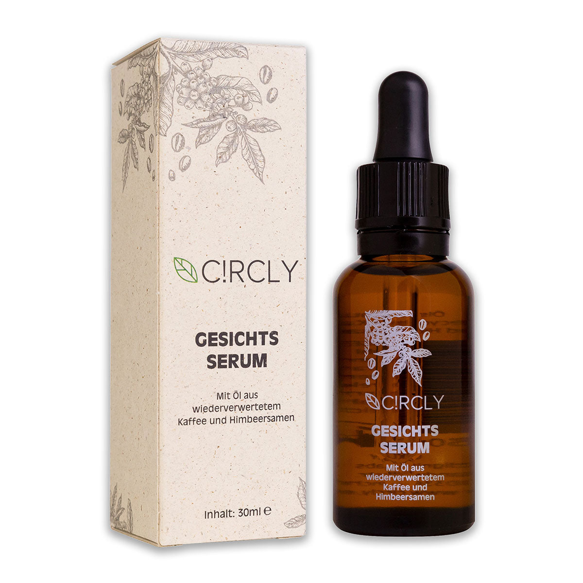 C!RCLY Gesichtsserum Kaffeeöl, Himbeeröl & Hagebuttenöl