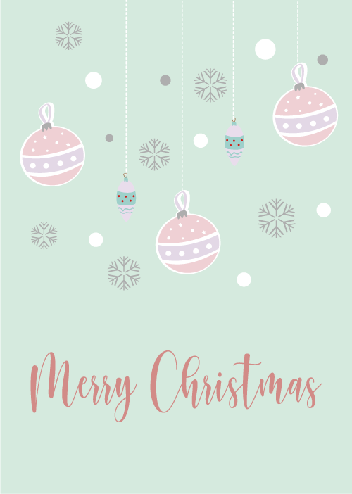 Badefee Karte "Merry Christmas"