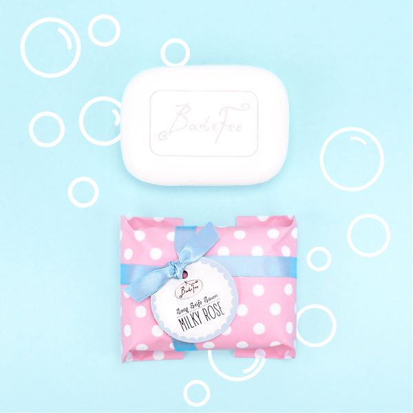 Badefee Stückseife Milky Rose