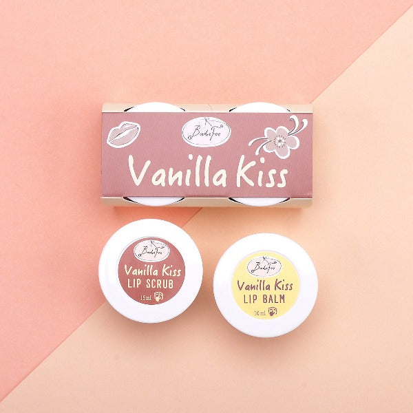 Lippenpflege Duo Vanilla Kiss – Peeling & Balsam mit Bienenwachs & natürlichem Duft, mikroplastikfrei