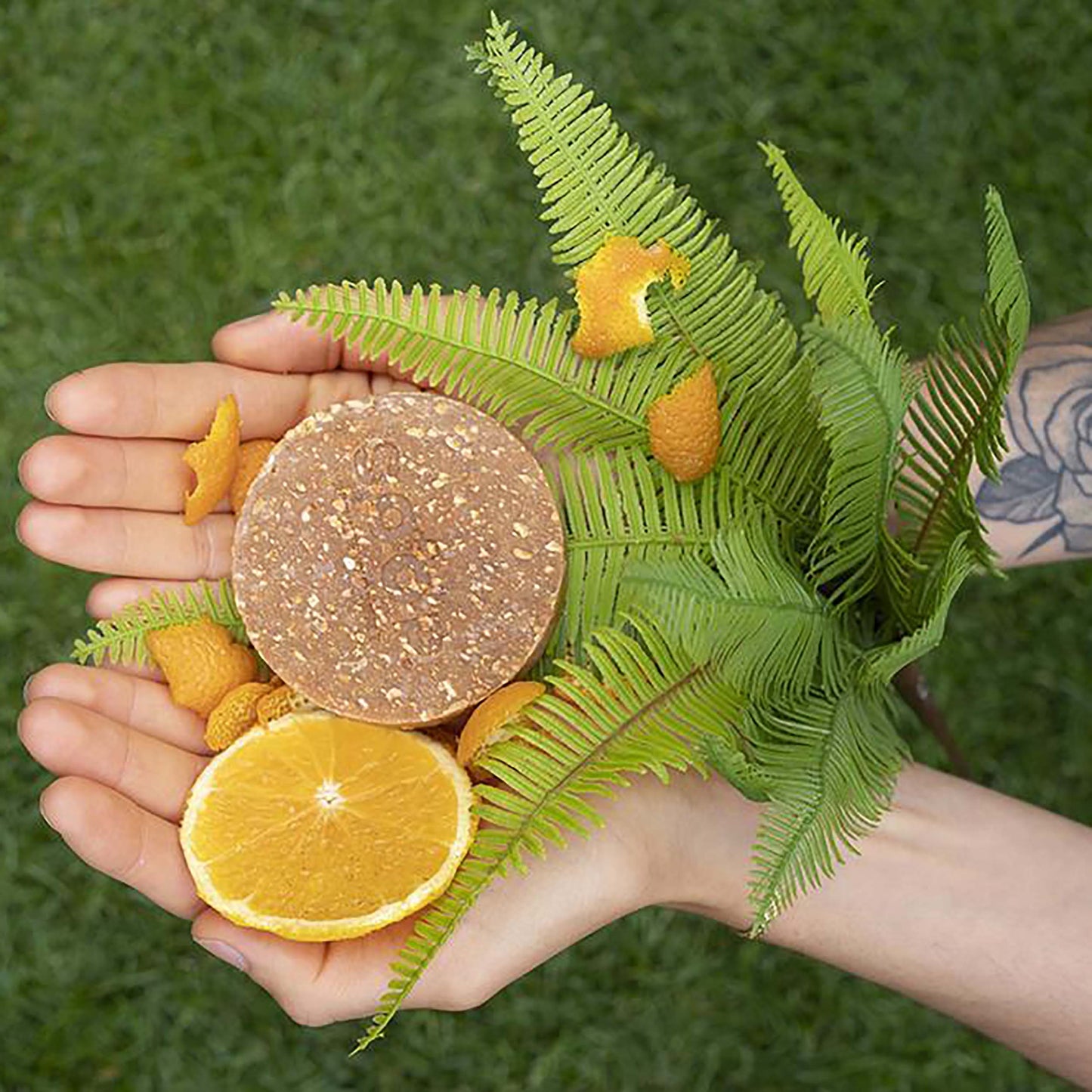 Orangenseife mit Peelingeffekt
